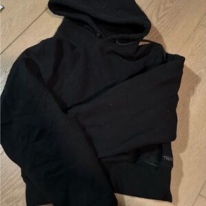 TNA Cozy Fleece Boyfriend Hoodie - Black
